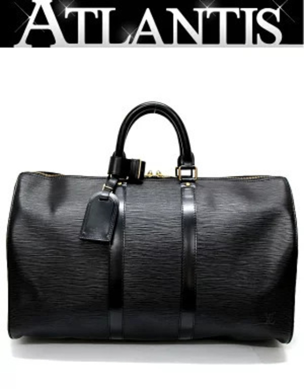 Louis Vuitton Keepall Boston Bag Epi Leather Black